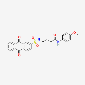 N-(4-methoxyphenyl)-4-(N-methyl-9,10-dioxo-9,10-dihydroanthracene-2-sulfonamido)butanamide
