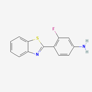 molecular formula C13H9FN2S B2514777 4-(1,3-Benzothiazol-2-YL)-3-fluoroaniline CAS No. 162374-62-1