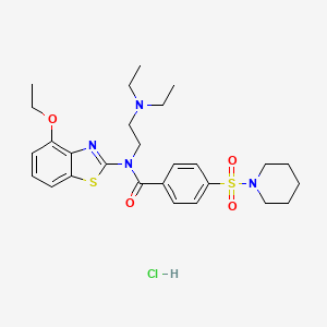N-(2-(diethylamino)ethyl)-N-(4-ethoxybenzo[d]thiazol-2-yl)-4-(piperidin-1-ylsulfonyl)benzamide hydrochloride