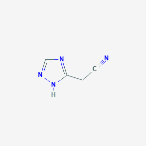 molecular formula C4H4N4 B2514787 2-(4H-1,2,4-triazol-3-yl)acetonitrile CAS No. 28824-81-9
