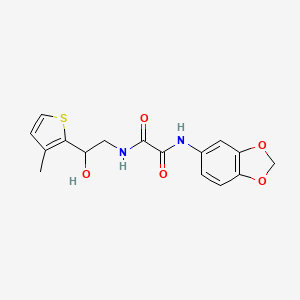 molecular formula C16H16N2O5S B2514798 N'-(2H-1,3-benzodioxol-5-yl)-N-[2-hydroxy-2-(3-methylthiophen-2-yl)ethyl]ethanediamide CAS No. 1351653-47-8