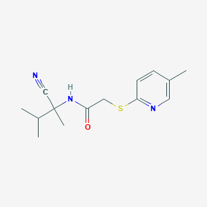 molecular formula C14H19N3OS B2514809 N-(1-cyano-1,2-dimethylpropyl)-2-[(5-methylpyridin-2-yl)sulfanyl]acetamide CAS No. 1241309-85-2