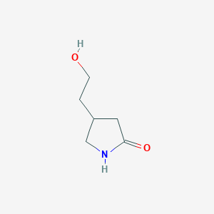 molecular formula C6H11NO2 B2514829 4-(2-Hydroxyethyl)pyrrolidin-2-one CAS No. 1319736-87-2