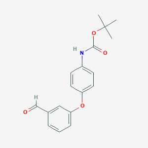 molecular formula C18H19NO4 B2514832 Tert-butyl N-[4-(3-formylphenoxy)phenyl]carbamate CAS No. 2123491-26-7