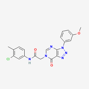 molecular formula C20H17ClN6O3 B2514833 N-(3-chloro-4-methylphenyl)-2-[3-(3-methoxyphenyl)-7-oxo-3H,6H,7H-[1,2,3]triazolo[4,5-d]pyrimidin-6-yl]acetamide CAS No. 847385-57-3