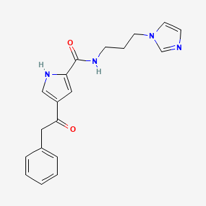molecular formula C19H20N4O2 B2514839 N-[3-(1H-imidazol-1-yl)propyl]-4-(2-phenylacetyl)-1H-pyrrole-2-carboxamide CAS No. 478249-32-0