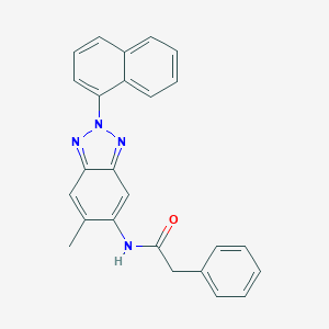 molecular formula C25H20N4O B251484 N-[6-methyl-2-(1-naphthyl)-2H-1,2,3-benzotriazol-5-yl]-2-phenylacetamide 
