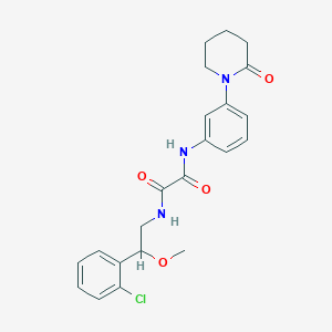 molecular formula C22H24ClN3O4 B2514849 N'-[2-(2-chlorophenyl)-2-methoxyethyl]-N-[3-(2-oxopiperidin-1-yl)phenyl]ethanediamide CAS No. 1798486-18-6