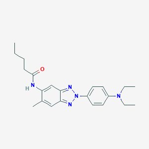 molecular formula C22H29N5O B251485 N-{2-[4-(diethylamino)phenyl]-6-methyl-2H-1,2,3-benzotriazol-5-yl}pentanamide 