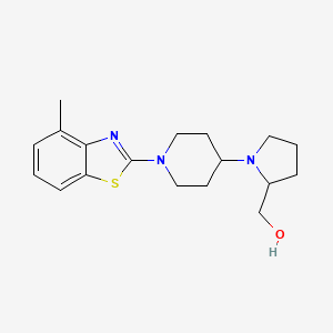 [1-[1-(4-Methyl-1,3-benzothiazol-2-yl)piperidin-4-yl]pyrrolidin-2-yl]methanol