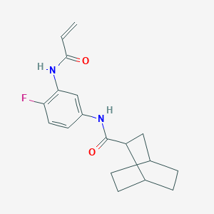 N-[4-Fluoro-3-(prop-2-enoylamino)phenyl]bicyclo[2.2.2]octane-2-carboxamide
