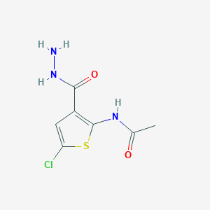 molecular formula C7H8ClN3O2S B2514900 N-[5-chloro-3-(hydrazinecarbonyl)thiophen-2-yl]acetamide CAS No. 338750-37-1