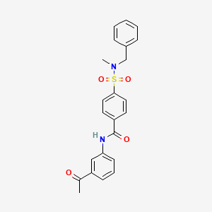 molecular formula C23H22N2O4S B2514951 N-(3-acetylphenyl)-4-[benzyl(methyl)sulfamoyl]benzamide CAS No. 683763-40-8
