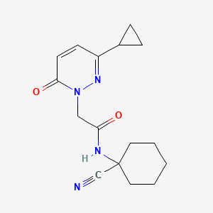 molecular formula C16H20N4O2 B2515046 N-(1-cyanocyclohexyl)-2-(3-cyclopropyl-6-oxopyridazin-1(6H)-yl)acetamide CAS No. 2034367-93-4