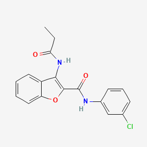 molecular formula C18H15ClN2O3 B2515054 N-(3-chlorophenyl)-3-propionamidobenzofuran-2-carboxamide CAS No. 888463-29-4