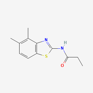 molecular formula C12H14N2OS B2515089 N-(4,5-dimethyl-1,3-benzothiazol-2-yl)propanamide CAS No. 864860-82-2