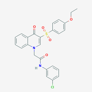 molecular formula C25H21ClN2O5S B2515098 N-(3-chlorophenyl)-2-[3-(4-ethoxybenzenesulfonyl)-4-oxo-1,4-dihydroquinolin-1-yl]acetamide CAS No. 895639-10-8