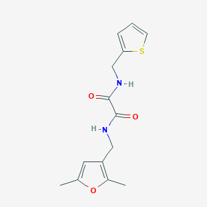 molecular formula C14H16N2O3S B2515143 N1-((2,5-dimethylfuran-3-yl)methyl)-N2-(thiophen-2-ylmethyl)oxalamide CAS No. 1351589-66-6