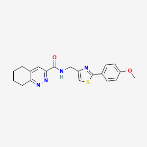 molecular formula C20H20N4O2S B2515172 N-{[2-(4-methoxyphenyl)-1,3-thiazol-4-yl]methyl}-5,6,7,8-tetrahydrocinnoline-3-carboxamide CAS No. 2415461-69-5