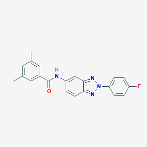 molecular formula C21H17FN4O B251521 N-[2-(4-fluorophenyl)-2H-1,2,3-benzotriazol-5-yl]-3,5-dimethylbenzamide 