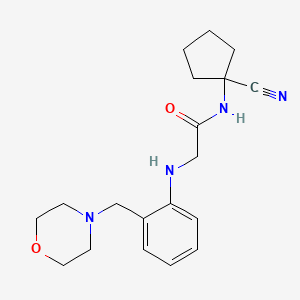 molecular formula C19H26N4O2 B2515214 N-(1-cyanocyclopentyl)-2-({2-[(morpholin-4-yl)methyl]phenyl}amino)acetamide CAS No. 1384614-80-5