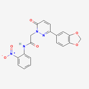 B2515218 2-[3-(1,3-benzodioxol-5-yl)-6-oxopyridazin-1-yl]-N-(2-nitrophenyl)acetamide CAS No. 942007-97-8