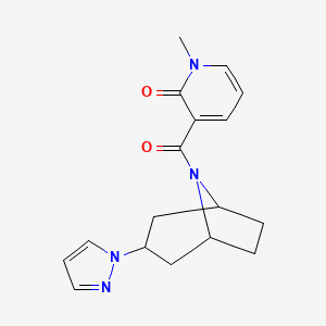 3-((1R,5S)-3-(1H-pyrazol-1-yl)-8-azabicyclo[3.2.1]octane-8-carbonyl)-1-methylpyridin-2(1H)-one