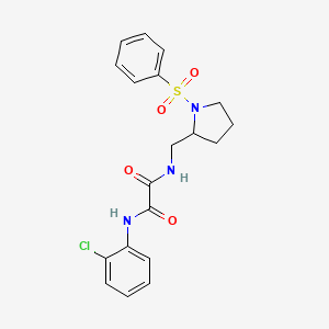 N1-(2-chlorophenyl)-N2-((1-(phenylsulfonyl)pyrrolidin-2-yl)methyl)oxalamide