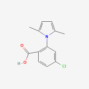 molecular formula C13H12ClNO2 B2515268 4-Chloro-2-(2,5-dimethyl-pyrrol-1-yl)-benzoic acid CAS No. 335209-41-1