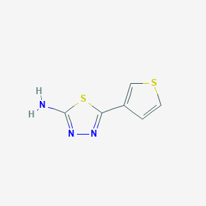 molecular formula C6H5N3S2 B2515270 5-(Thiophen-3-yl)-1,3,4-thiadiazol-2-amine CAS No. 70057-71-5