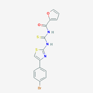 molecular formula C15H10BrN3O2S2 B251529 N-[[4-(4-bromophenyl)-1,3-thiazol-2-yl]carbamothioyl]furan-2-carboxamide 