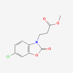 molecular formula C11H10ClNO4 B2515351 MEthyl 3-(6-chloro-2-oxo-1,3-benzoxazol-3-yl)propanoate CAS No. 2288710-10-9