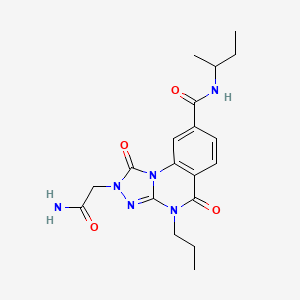 molecular formula C19H24N6O4 B2515366 2-(2-amino-2-oxoethyl)-N-(sec-butyl)-1,5-dioxo-4-propyl-1,2,4,5-tetrahydro-[1,2,4]triazolo[4,3-a]quinazoline-8-carboxamide CAS No. 1105201-71-5