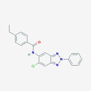 molecular formula C21H17ClN4O B251538 N-(6-chloro-2-phenyl-2H-1,2,3-benzotriazol-5-yl)-4-ethylbenzamide 