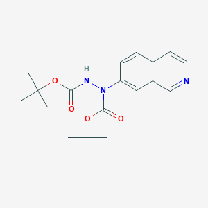molecular formula C19H25N3O4 B2515382 Di-tert-butyl 1-(isoquinolin-7-yl)hydrazine-1,2-dicarboxylate CAS No. 2411635-94-2