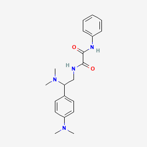 molecular formula C20H26N4O2 B2515387 N-[2-(dimethylamino)-2-[4-(dimethylamino)phenyl]ethyl]-N'-phenylethanediamide CAS No. 899728-98-4