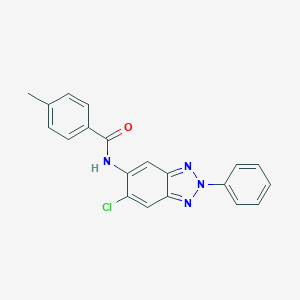 molecular formula C20H15ClN4O B251539 N-(6-chloro-2-phenyl-2H-1,2,3-benzotriazol-5-yl)-4-methylbenzamide 
