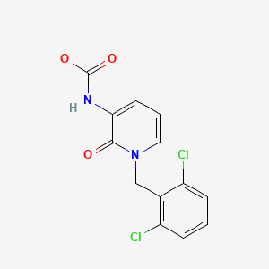 molecular formula C14H12Cl2N2O3 B2515393 methyl N-[1-(2,6-dichlorobenzyl)-2-oxo-1,2-dihydro-3-pyridinyl]carbamate CAS No. 400084-77-7