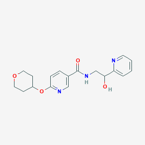 molecular formula C18H21N3O4 B2515404 N-[2-hydroxy-2-(pyridin-2-yl)ethyl]-6-(oxan-4-yloxy)pyridine-3-carboxamide CAS No. 1903337-55-2