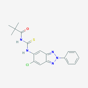 molecular formula C18H18ClN5OS B251541 N-(6-chloro-2-phenyl-2H-1,2,3-benzotriazol-5-yl)-N'-(2,2-dimethylpropanoyl)thiourea 