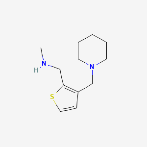 molecular formula C12H20N2S B2515410 N-methyl-1-[3-(piperidin-1-ylmethyl)-2-thienyl]methanamine CAS No. 937651-18-8