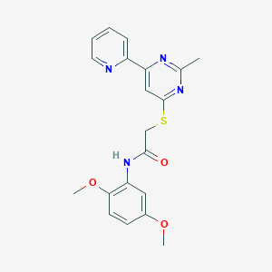 N-(2,5-dimethoxyphenyl)-2-((2-methyl-6-(pyridin-2-yl)pyrimidin-4-yl)thio)acetamide