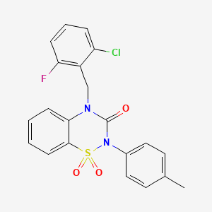 4-(2-chloro-6-fluorobenzyl)-2-(4-methylphenyl)-2H-1,2,4-benzothiadiazin-3(4H)-one 1,1-dioxide
