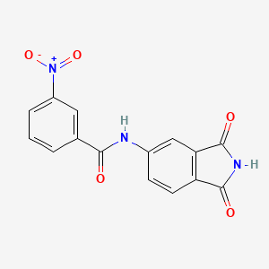 molecular formula C15H9N3O5 B2515424 N-(1,3-dioxo-2,3-dihydro-1H-isoindol-5-yl)-3-nitrobenzamide CAS No. 683235-11-2