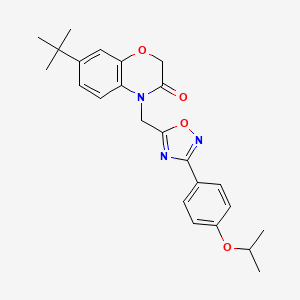7-tert-butyl-4-{[3-(4-isopropoxyphenyl)-1,2,4-oxadiazol-5-yl]methyl}-2H-1,4-benzoxazin-3(4H)-one