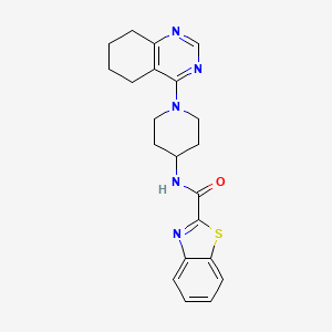 molecular formula C21H23N5OS B2515437 N-[1-(5,6,7,8-tetrahydroquinazolin-4-yl)piperidin-4-yl]-1,3-benzothiazole-2-carboxamide CAS No. 1903715-64-9