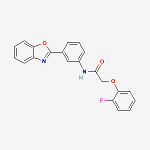 molecular formula C21H15FN2O3 B2515460 N-[3-(1,3-benzoxazol-2-yl)phenyl]-2-(2-fluorophenoxy)acetamide CAS No. 1171787-48-6