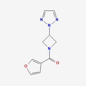 molecular formula C10H10N4O2 B2515486 2-[1-(furan-3-carbonyl)azetidin-3-yl]-2H-1,2,3-triazole CAS No. 2180010-59-5