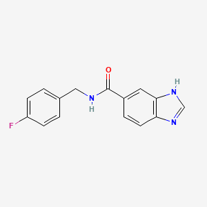molecular formula C15H12FN3O B2515518 N-[(4-fluorophenyl)methyl]-3H-benzimidazole-5-carboxamide CAS No. 786716-65-2