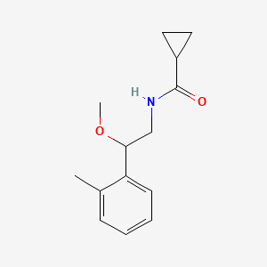 molecular formula C14H19NO2 B2515570 N-[2-METHOXY-2-(2-METHYLPHENYL)ETHYL]CYCLOPROPANECARBOXAMIDE CAS No. 1797354-55-2